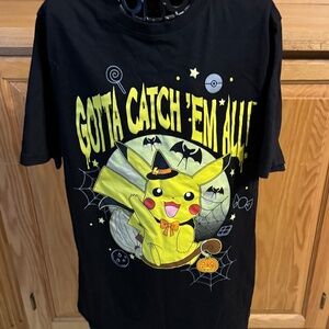 New Pikachu Pokemon Halloween Boys Short Sleeve Graphic T-Shirt Size XL (14-16)